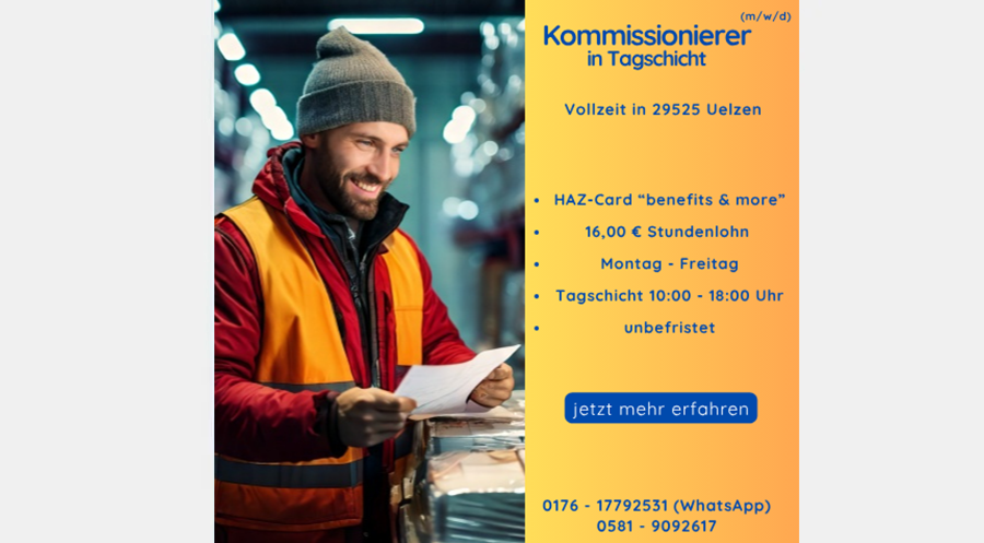Kommissionierer (m/w/d) in Tagschicht
