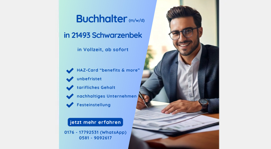 Buchhalter (m/w/d) in 21493 Schwarzenbek