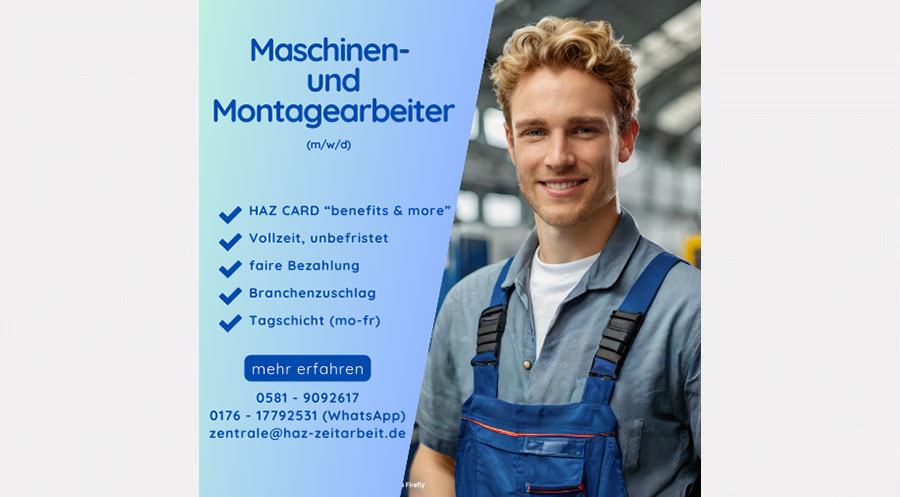 Maschinen- und Montagearbeiter (m/w/d)
