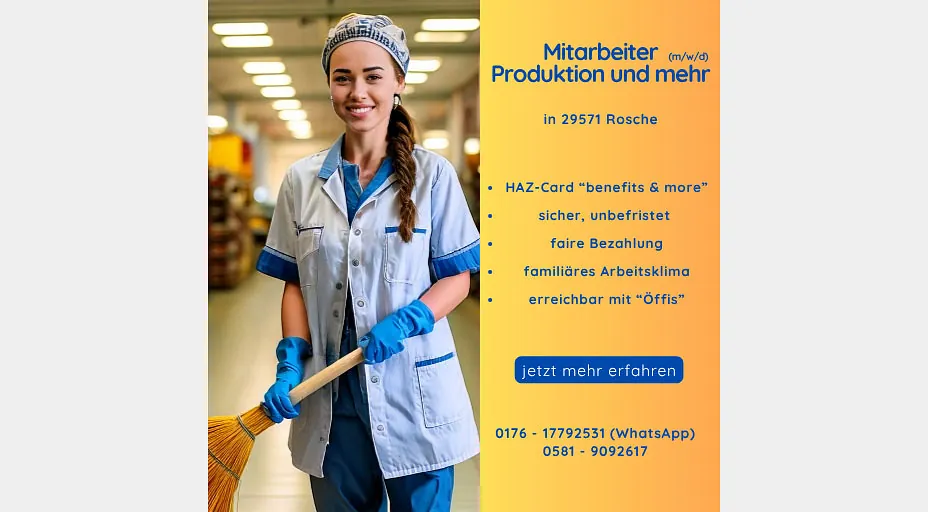 Mitarbeiter (m/w/d) Produktion und mehr